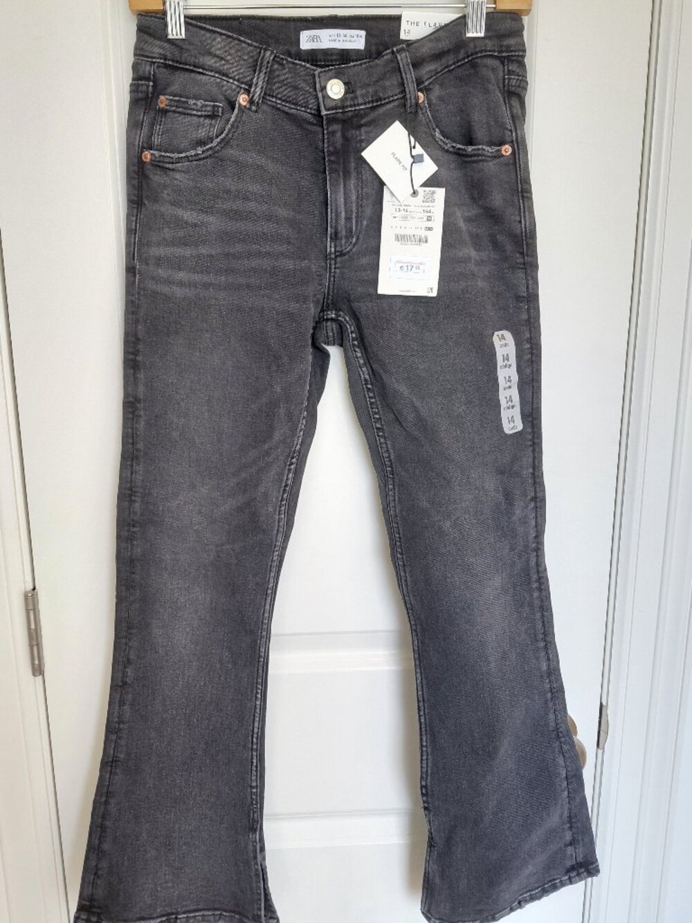 Zara Girls' Black Flare Jean